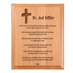 Chiropractor Prayer Plaque